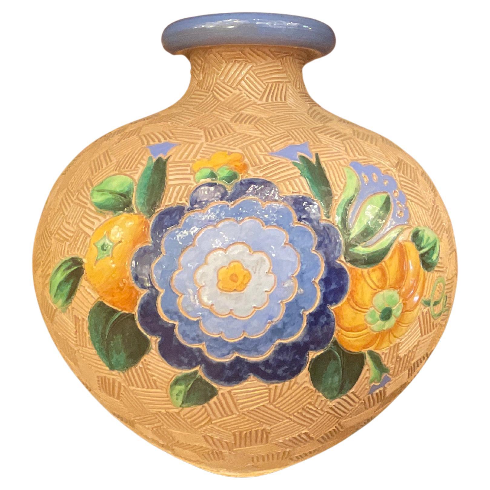 Vaso 'Pot' 1930, forma rotonda multicolore, maiolica, Giò Ponti
