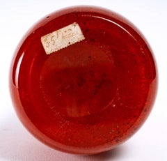 Vase aus pulverbeschichtetem Glas, säuregeätzten Motiven, signiert Legras, Periode: Jugendstil