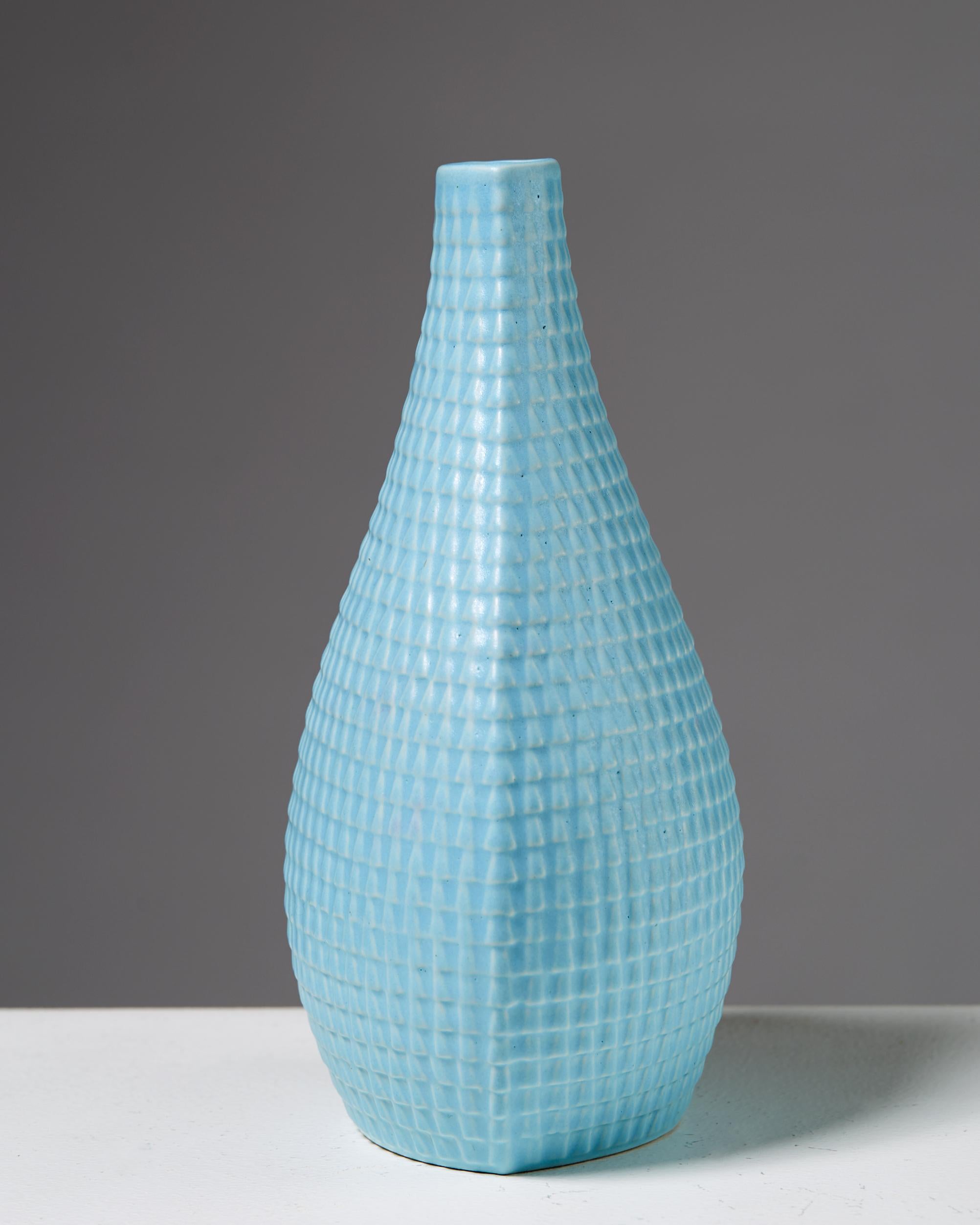 Scandinavian Modern Vase “Reptile” Designed by Stig Lindberg for Gustavsberg, Sweden, 1953