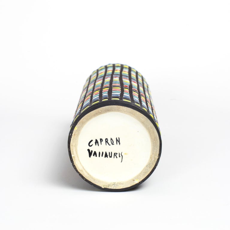 Vase Rouleau Roger Capron Vallauris, France, 1950s at 1stDibs