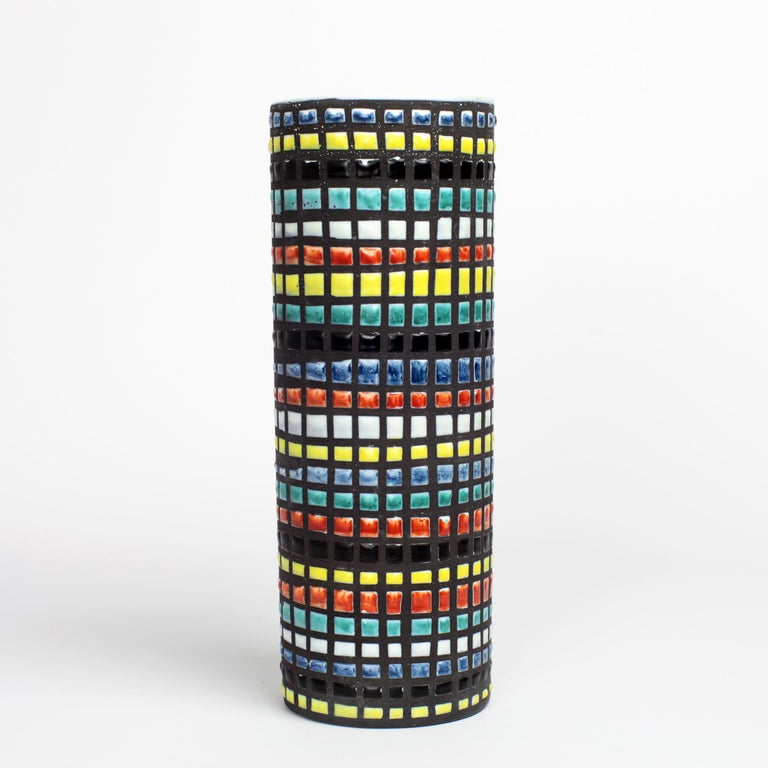 Vase Rouleau Roger Capron Vallauris, France, 1950s at 1stDibs