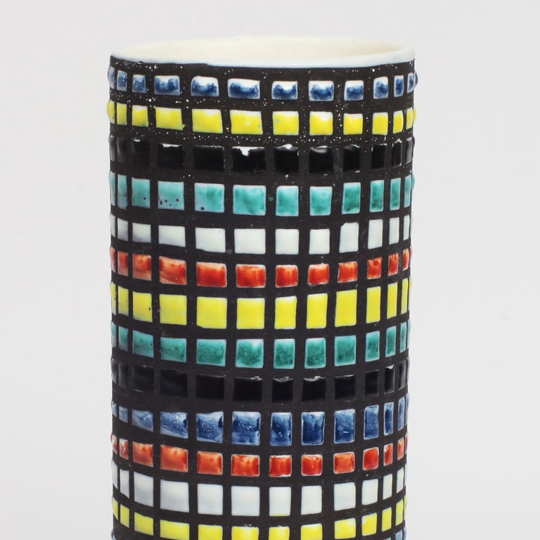 Vase Rouleau Roger Capron Vallauris, France, 1950s at 1stDibs