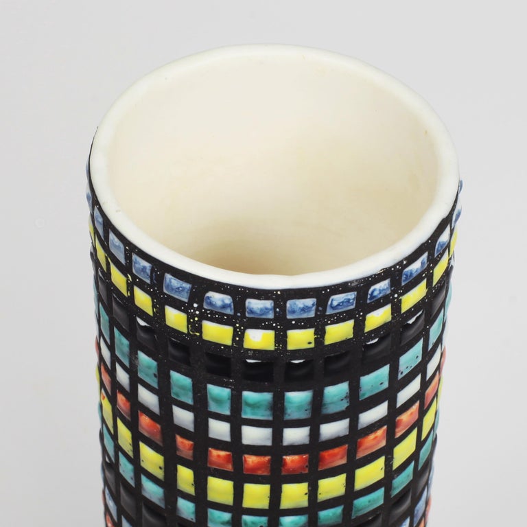 Vase Rouleau Roger Capron Vallauris, France, 1950s at 1stDibs