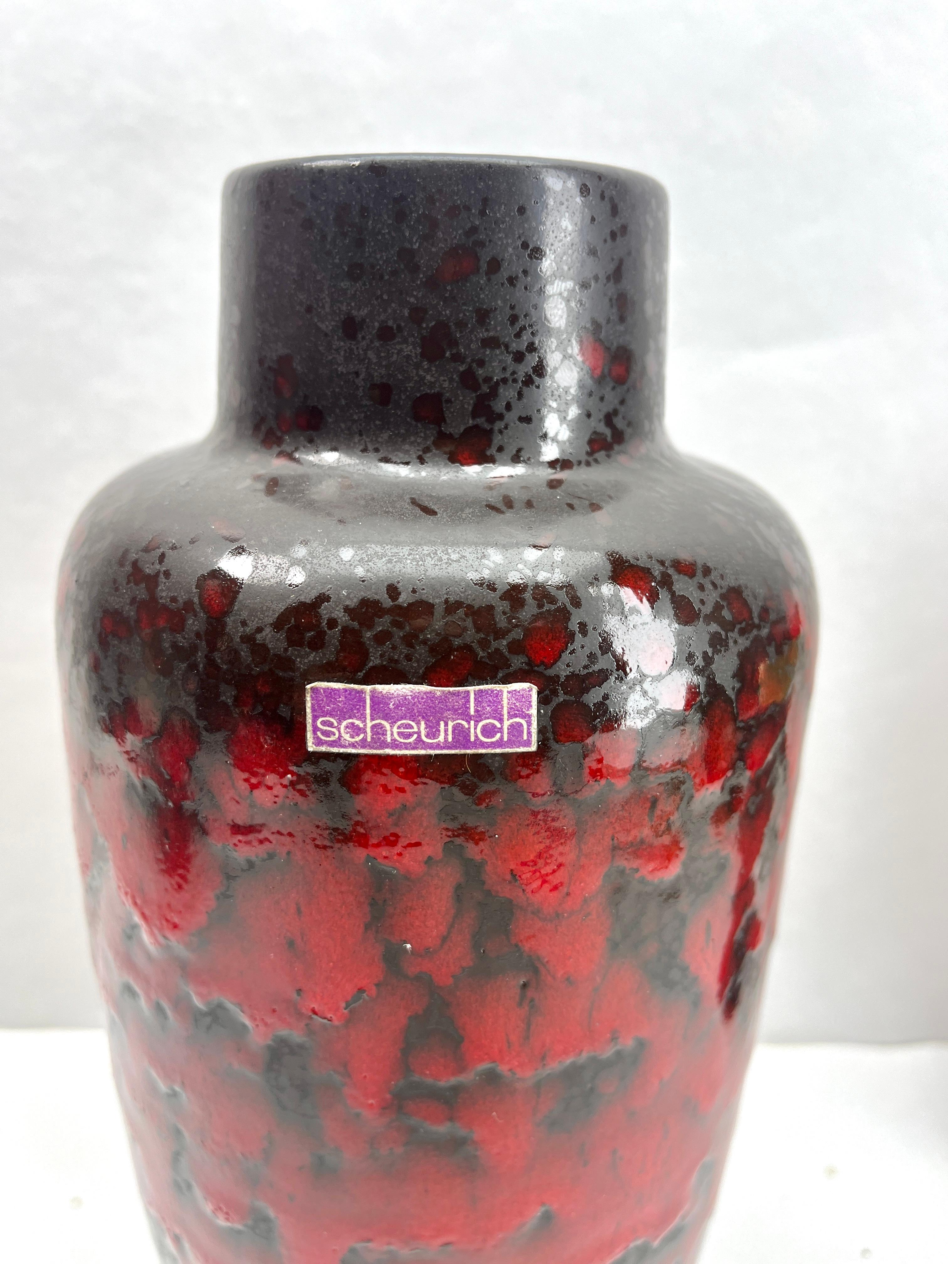 Smaltato Vaso  Scheurich, Label Model 517-30 W-Germania, anni '60 in vendita