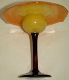 Vase Schneider Design ( Coupe bijou ), France, 1920, With application, Art Deco