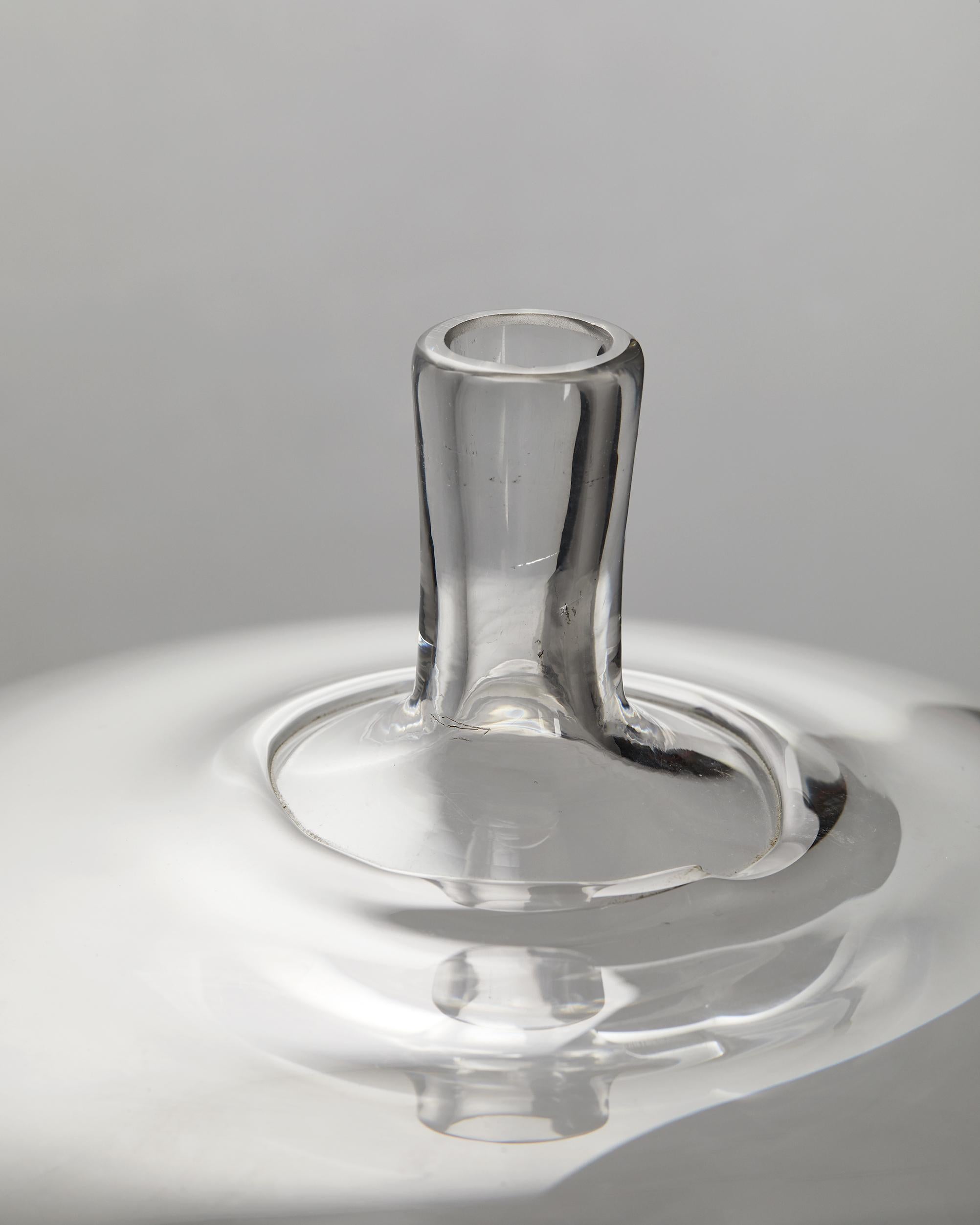 Swedish Vase/Sculpture ‘The Apple’ Designed by Ingeborg Lundin for Orrefors, Sweden