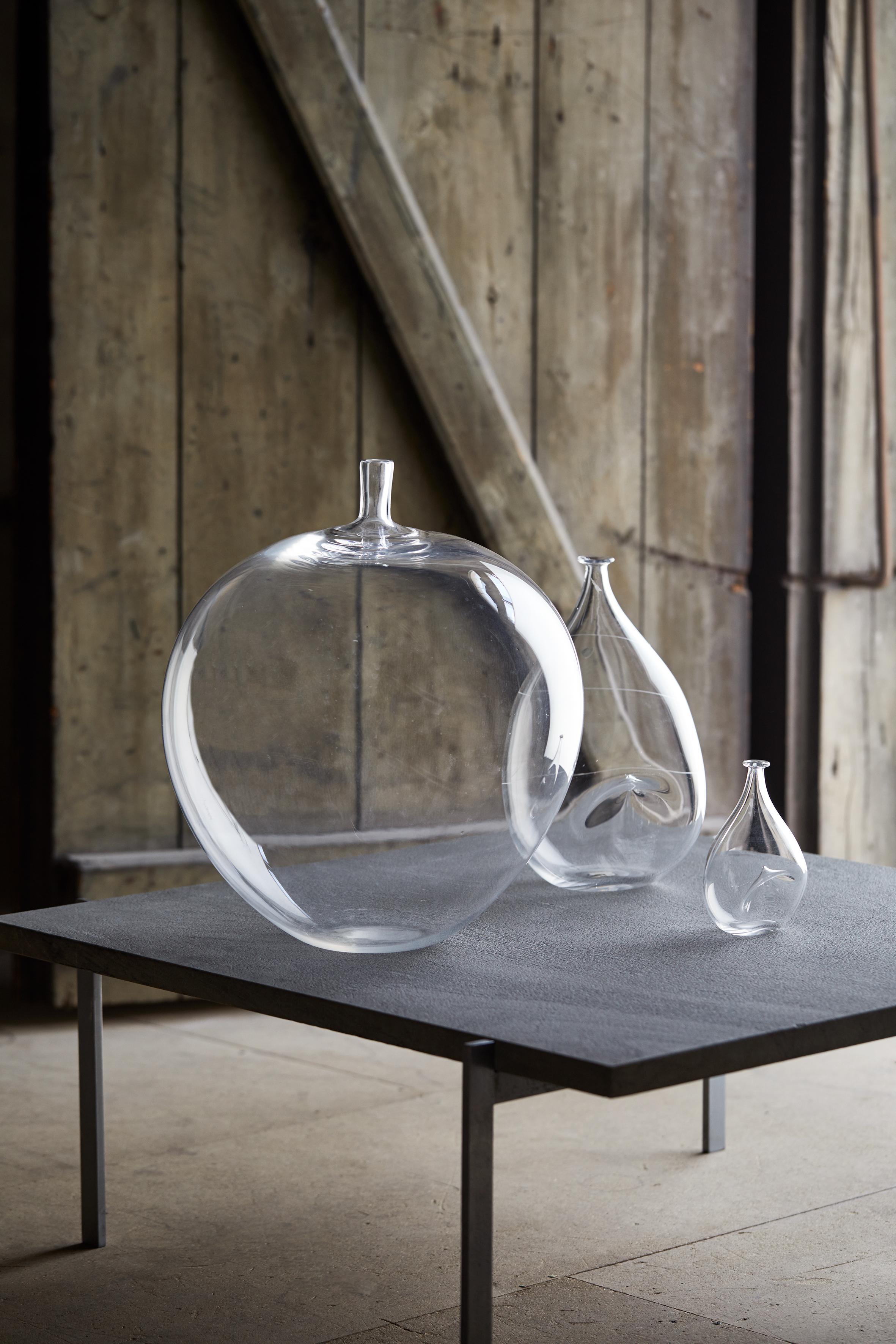 Die Apfel ist eine Skulptur, entworfen von Ingeborg Lundin für Orrefors, Schweden (Glas) im Angebot