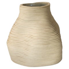 Vase Sculpture Handcrafted Tupiniquim Offwhite 24