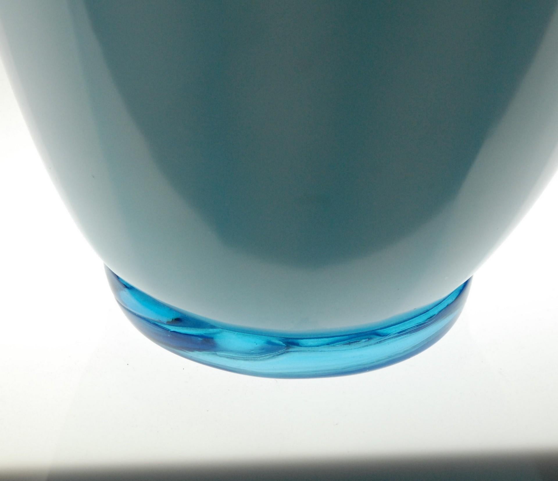 Vase Sfumato, Cirillo Maschio, Attributed Aquamarine with Morisa Murano, 1920s For Sale 1