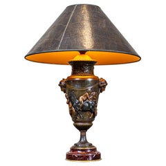 Antique Vase-Shaped Zinc Lamp from the Early 20th Century