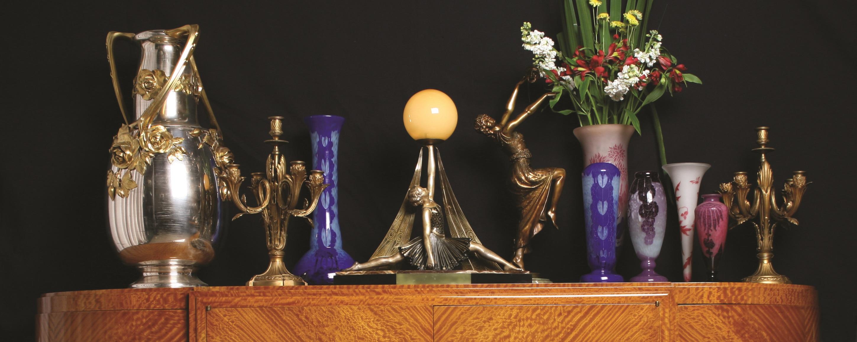 Vase , Signe : Charder, Le Verre Francais ( Glycine Blueberries ), Art Nouveau en vente 1