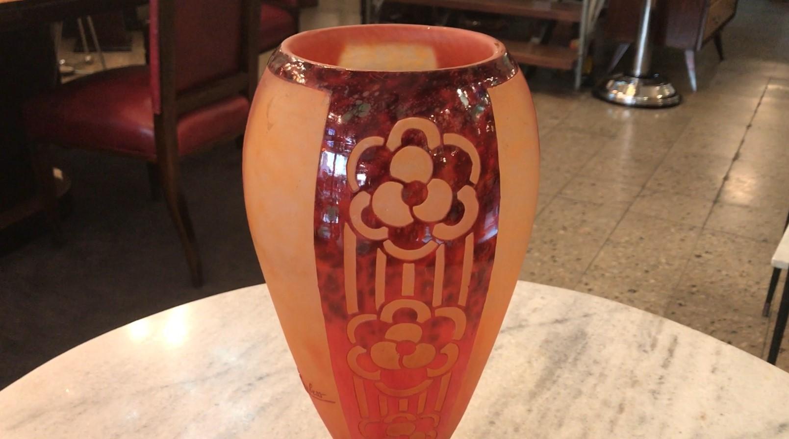 Vase, Sign: Charder ( Rosaces Decoration ), France, 1927 For Sale 3