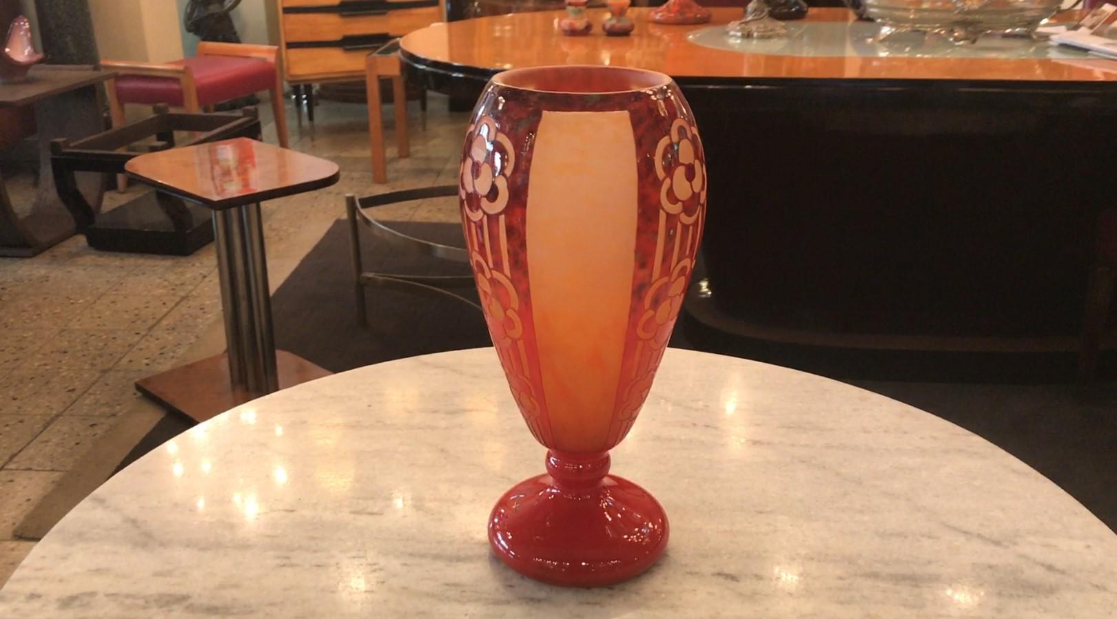 Vase, Sign: Charder ( Rosaces Decoration ), France, 1927 For Sale 6