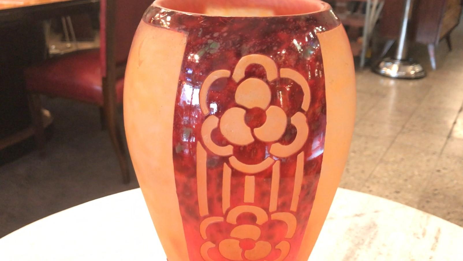 Vase, signé Charder ( Décoration des Rosaces ), France, 1927 en vente 6