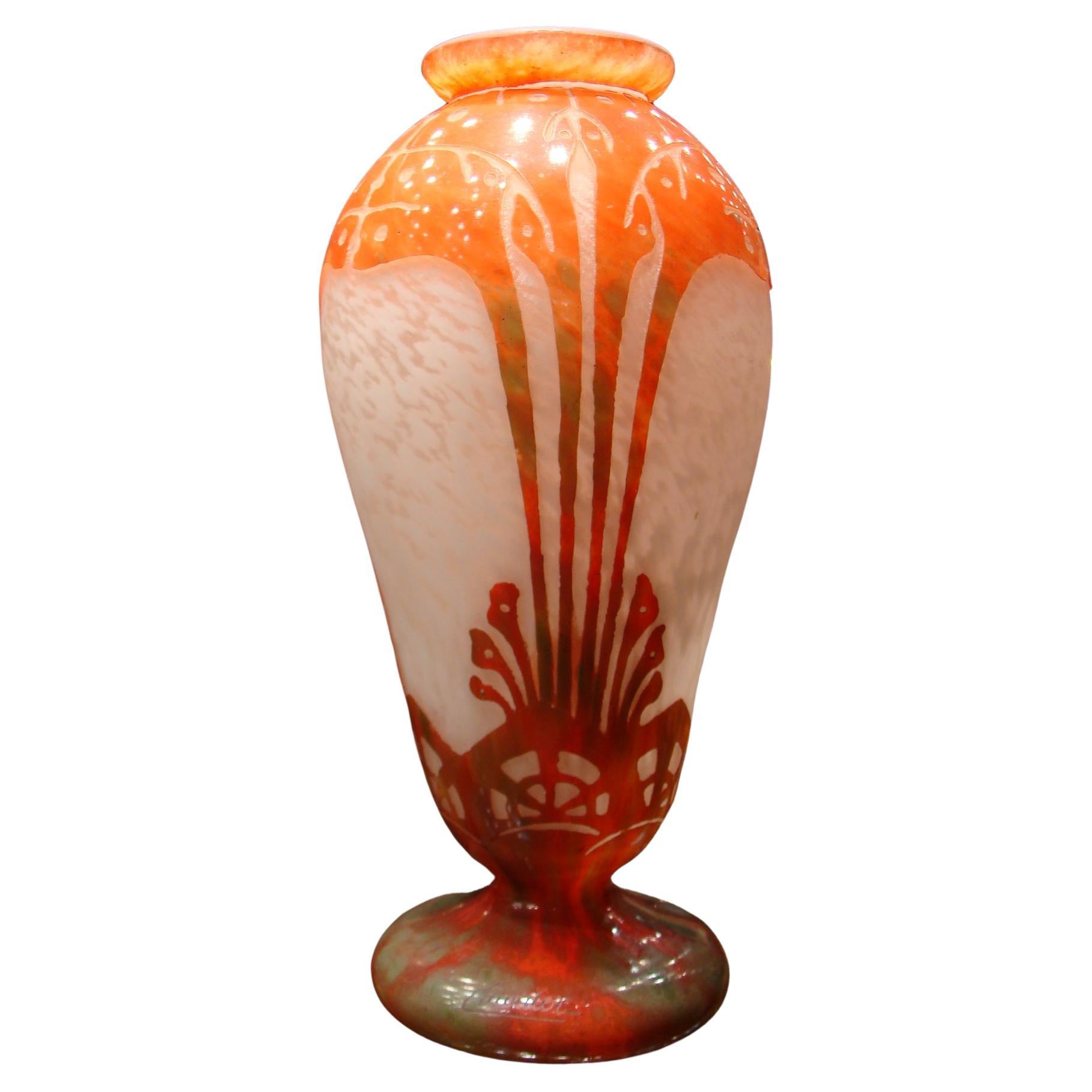 Vase, signé Charder ( Décoration d'algues marines ), France, 1927 en vente