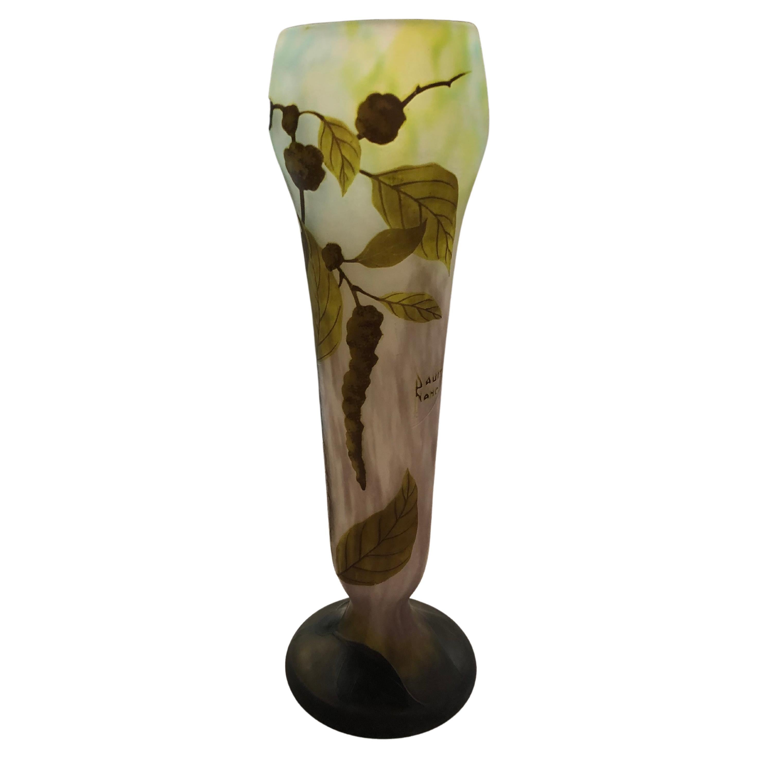 Vase, enseigne : Daum Nancy , 1910, Style : Jugendstil, Art Nouveau, Liberty