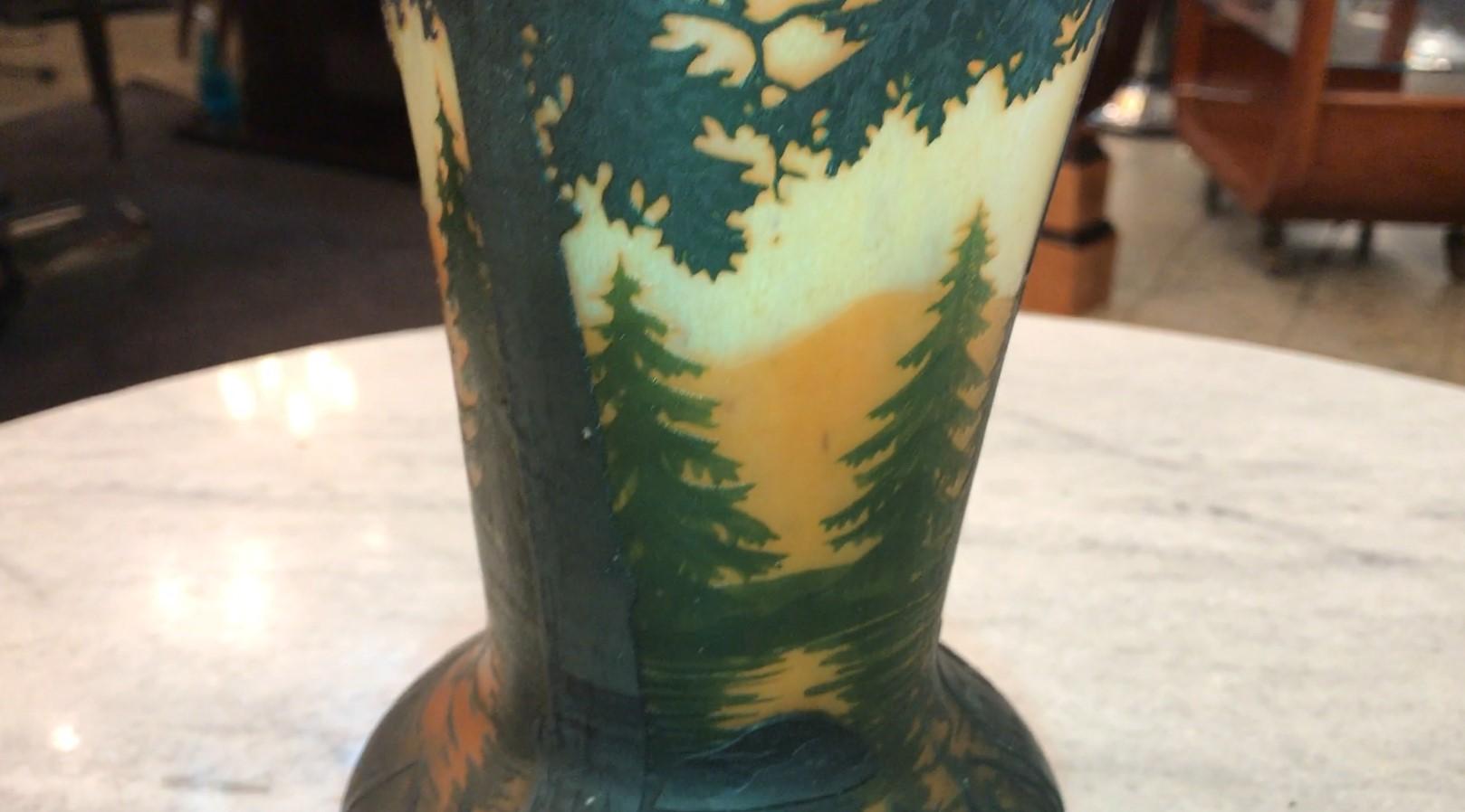 Vase, signé Daum Nancy, France, 1900, Style : Jugendstil, Art Nouveau, Liberty en vente 2