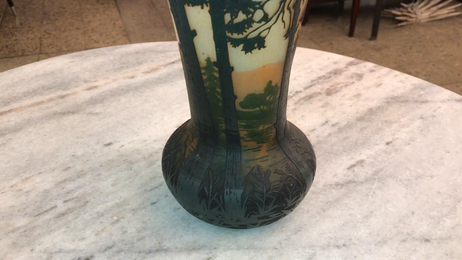 Vase, signé Daum Nancy, France, 1900, Style : Jugendstil, Art Nouveau, Liberty en vente 6