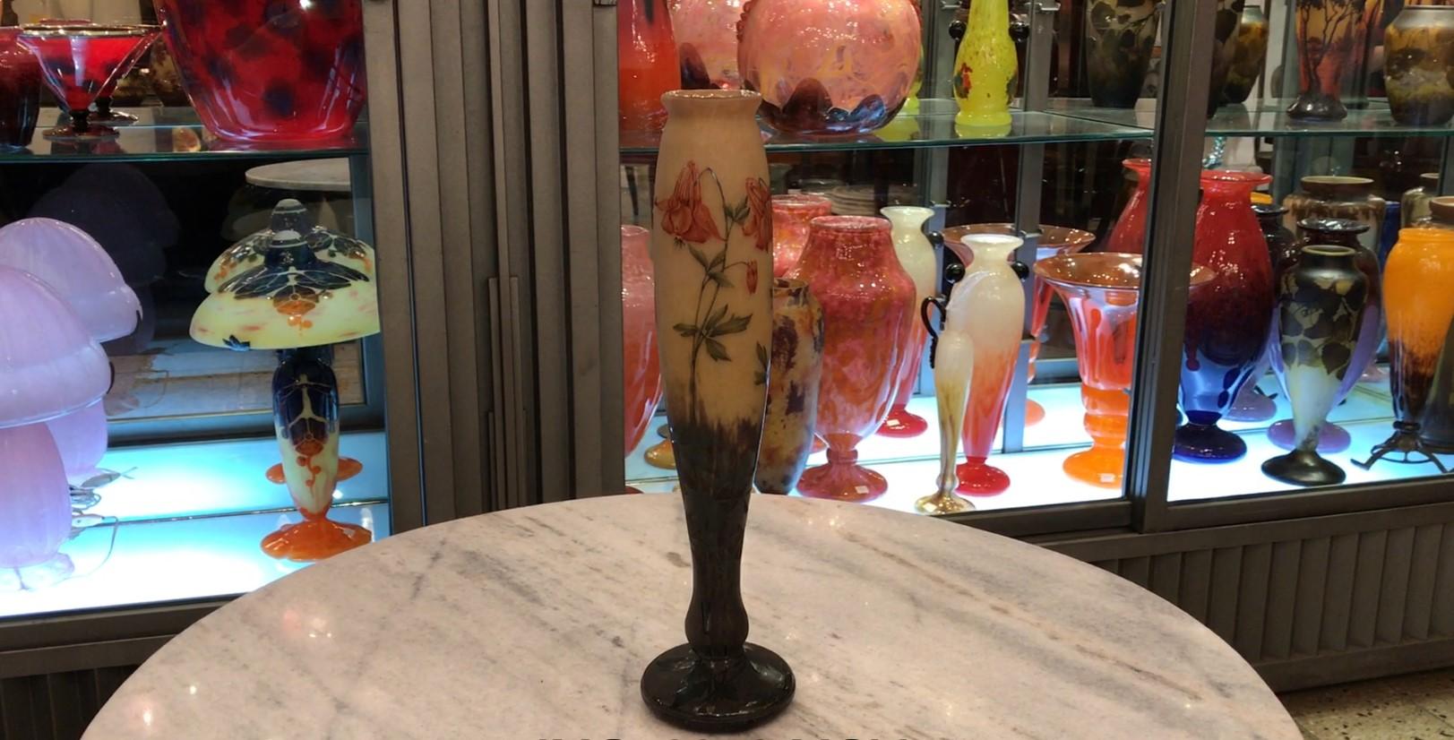 Vase, signé Daum Nancy, France, 1903, Style : Jugendstil, Art Nouveau, Liberty en vente 3