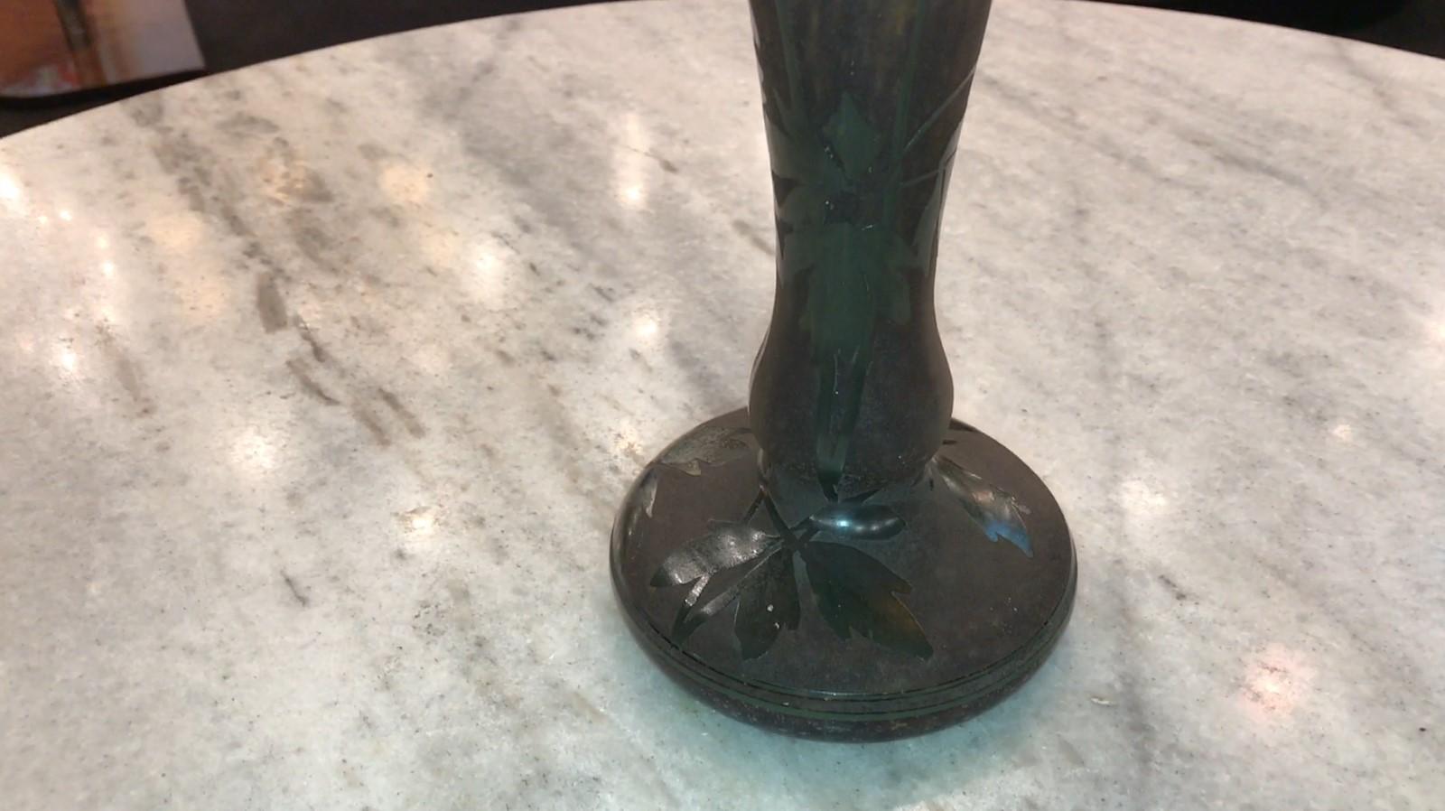 Vase, signé Daum Nancy, France, 1903, Style : Jugendstil, Art Nouveau, Liberty en vente 7