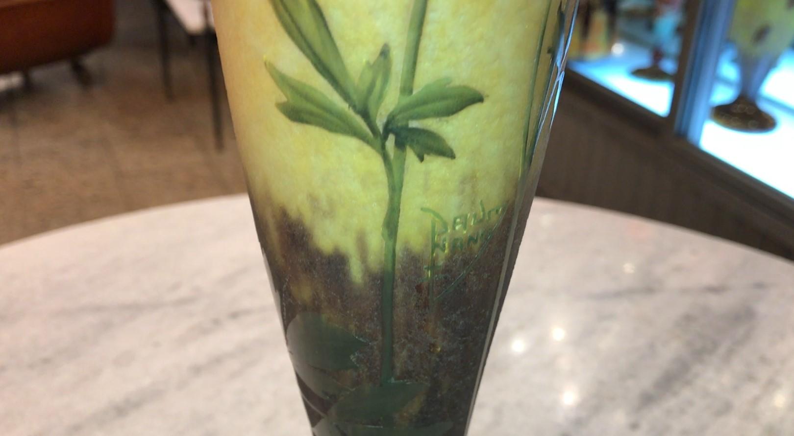 Vase, signiert: Daum Nancy, Frankreich, 1903, Stil: Jugendstil, Freiheit im Zustand „Gut“ im Angebot in Ciudad Autónoma Buenos Aires, C