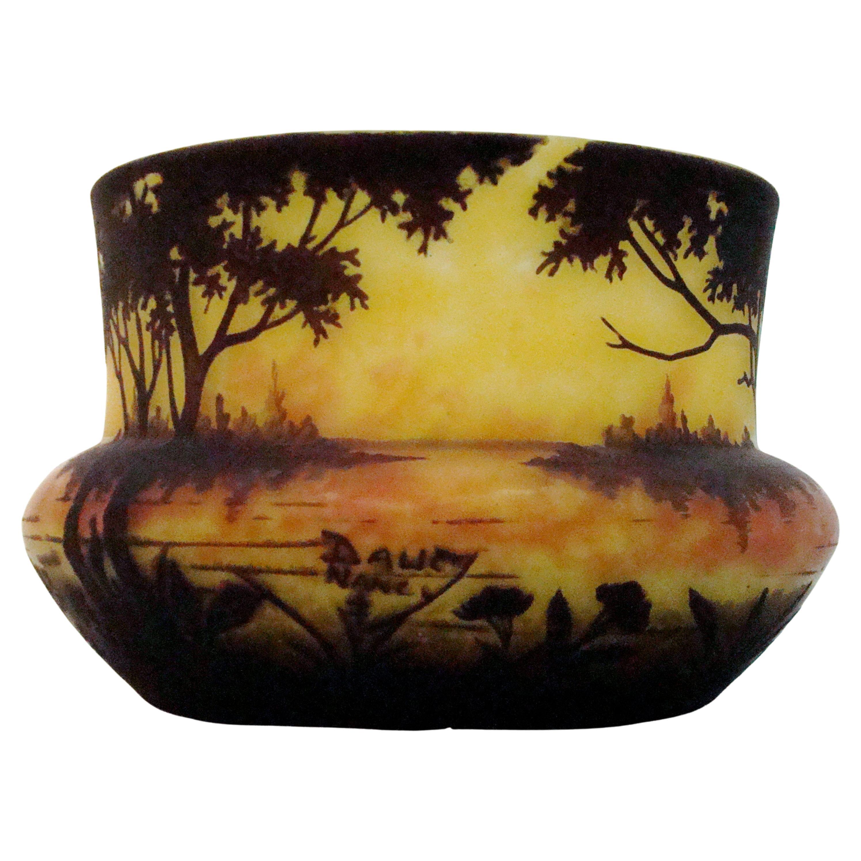 Vase, Sign: Daum Nancy, France, 1904, Style: Jugendstil, Art Nouveau, Liberty For Sale