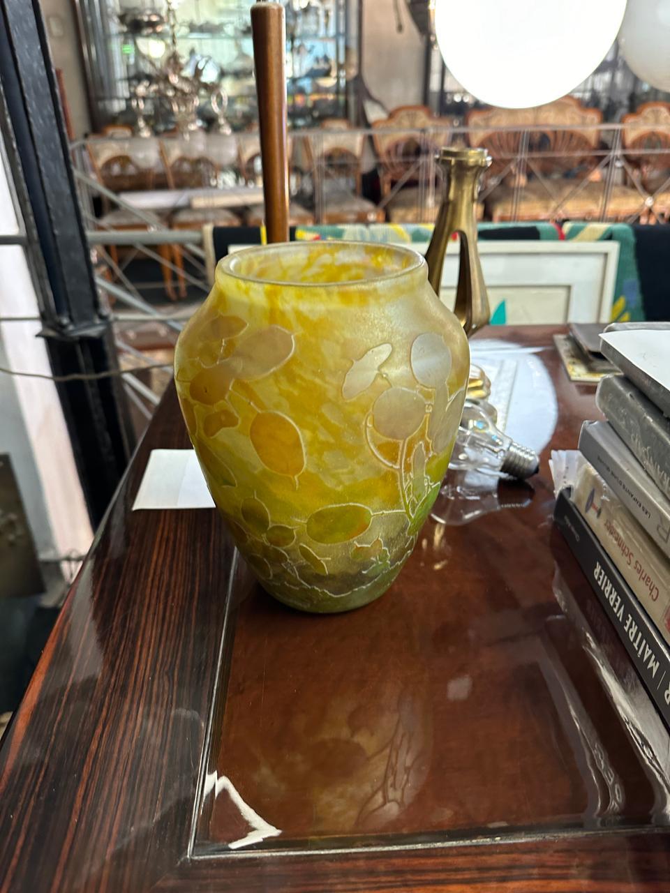 Vase, Sign: Daum Nancy, France, 1910, Style: Jugendstil, Art Nouveau, Liberty For Sale 11
