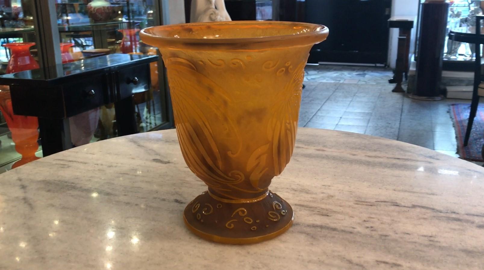 Vase, étiquette : Daum Nancy, France, 1924 en vente 5