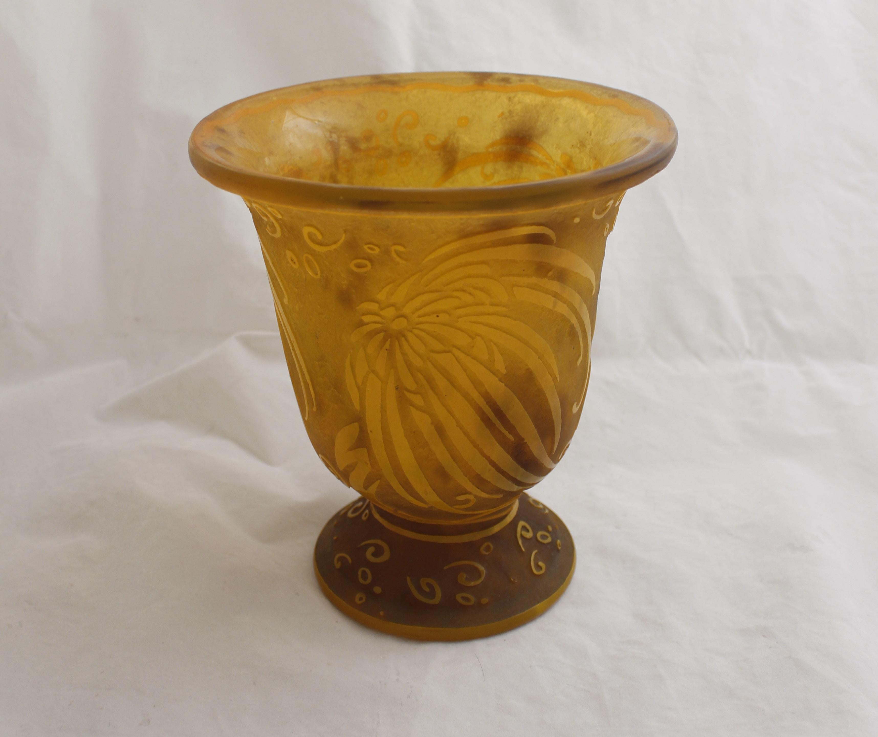 Art déco Vase, étiquette : Daum Nancy, France, 1924 en vente