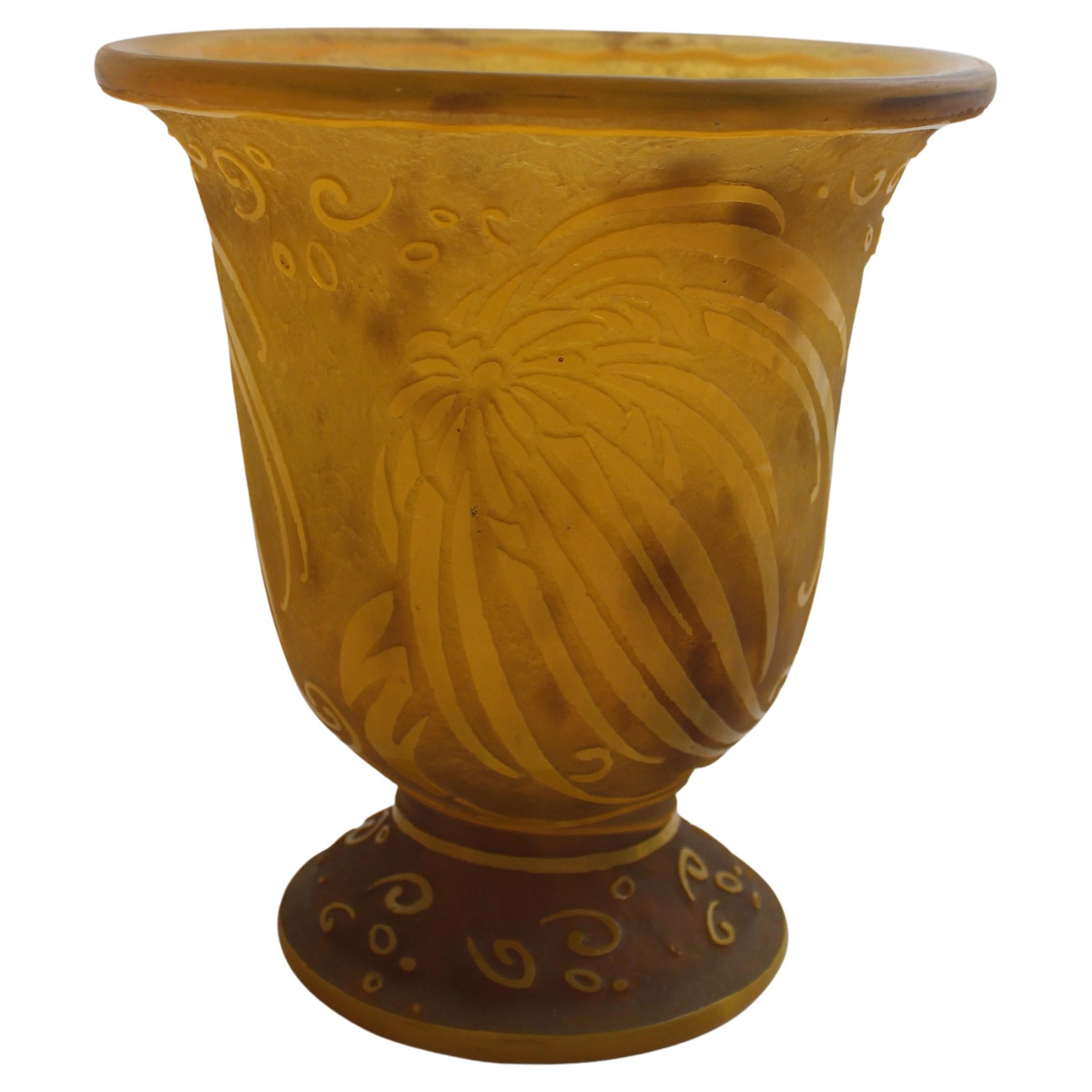 Vase, signiert: Daum Nancy, Frankreich, 1924