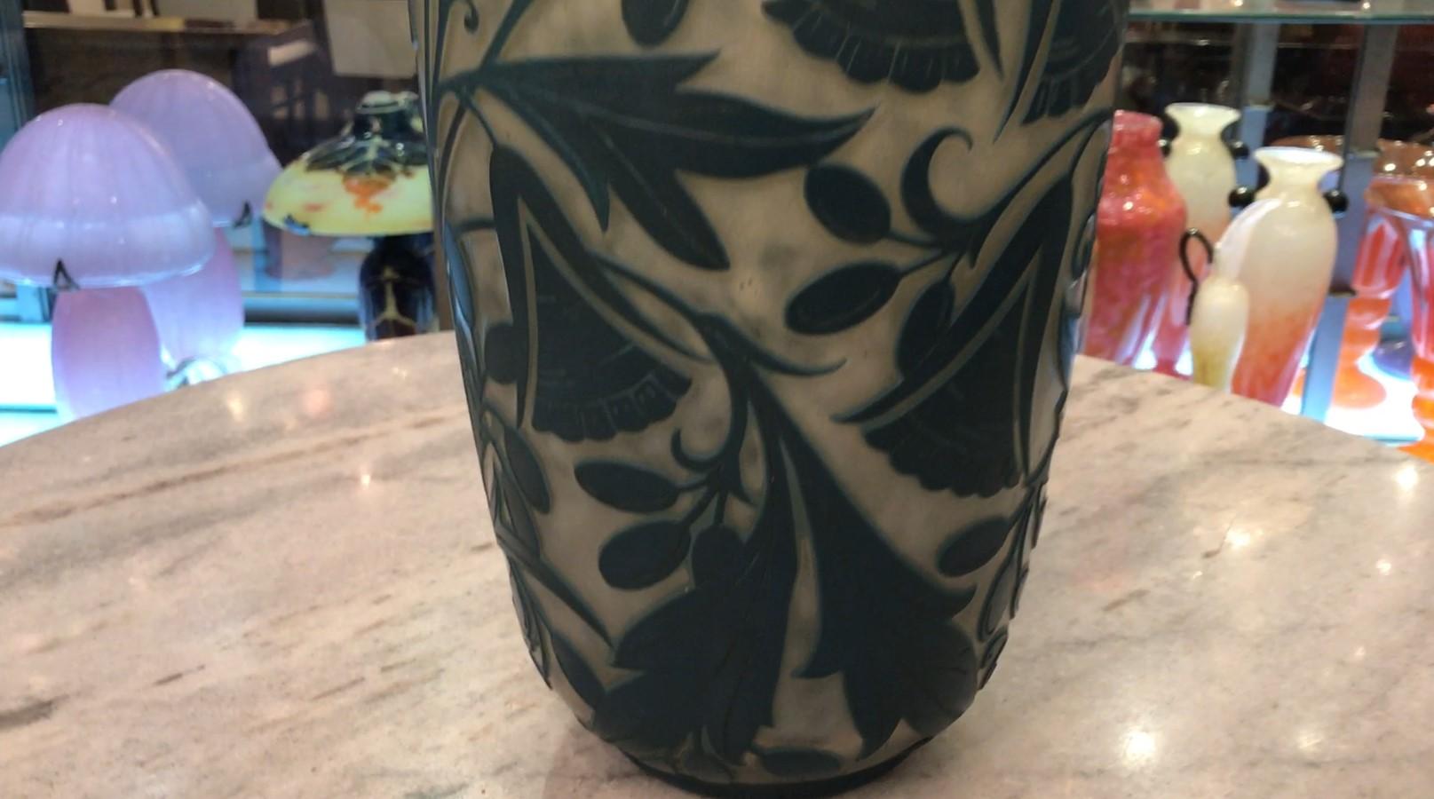 Verre Vase, étiquette : Daum Nancy France en vente