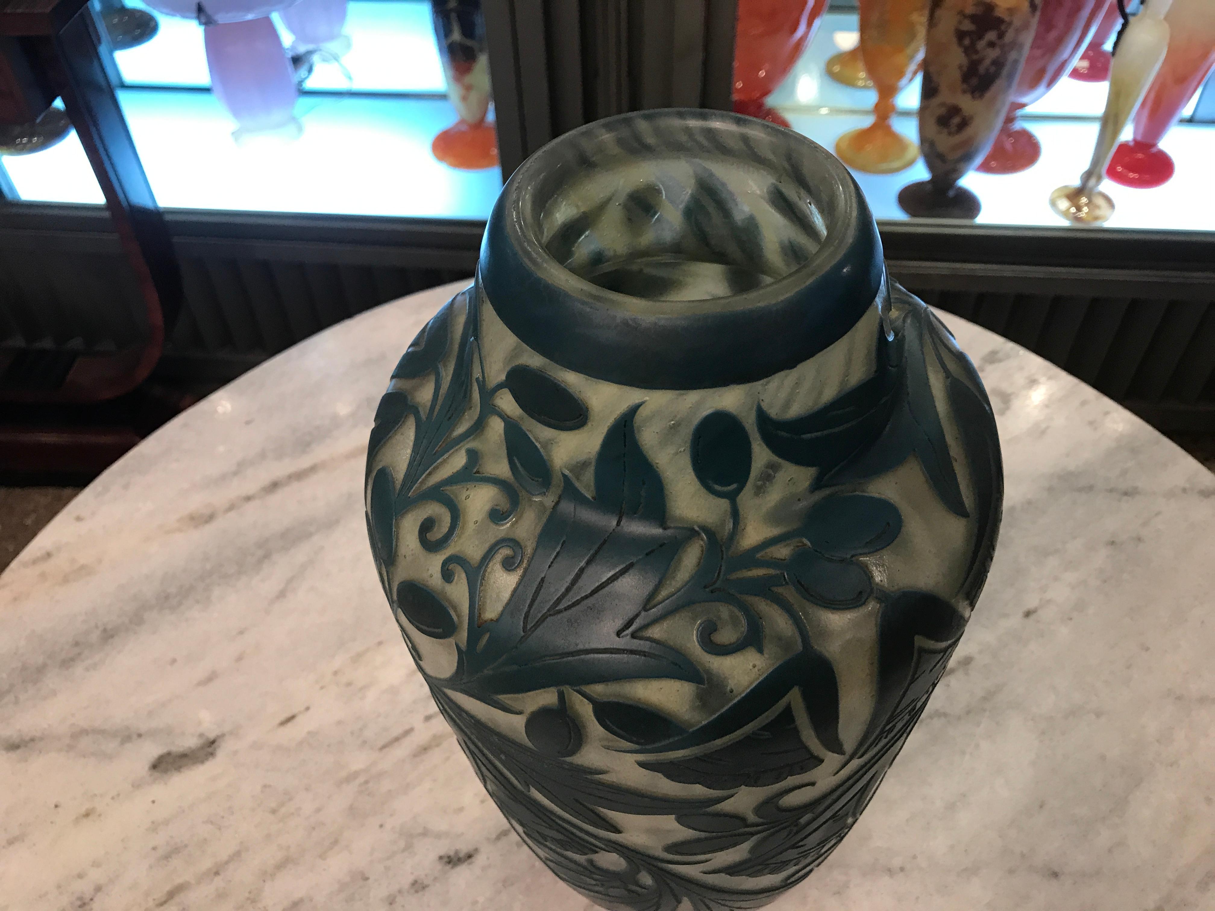 Vase, étiquette : Daum Nancy France en vente 2