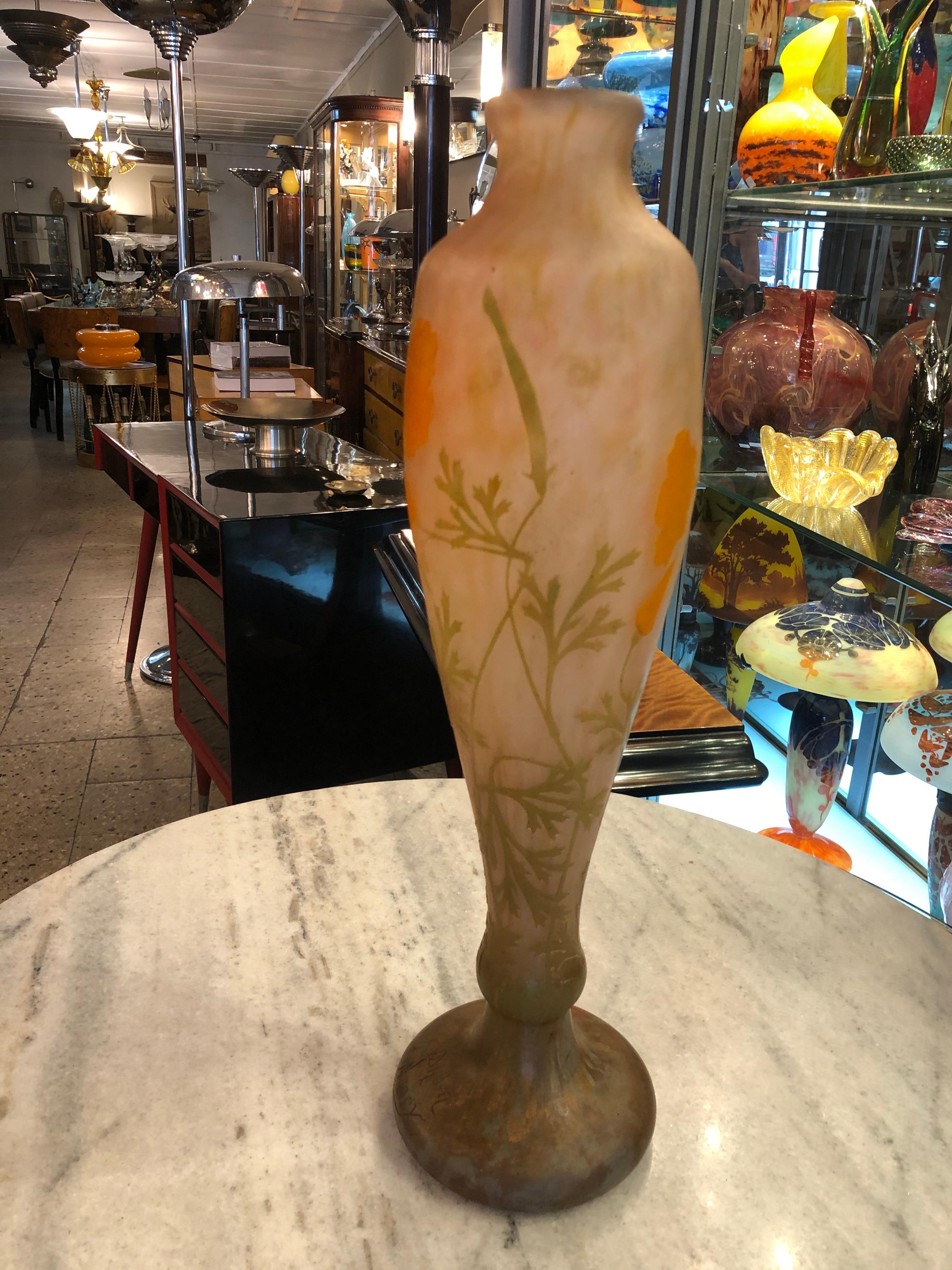 Vase, Sign: Daum Nancy, France, Style: Jugendstil, Art Nouveau, Liberty, 1904 For Sale 4