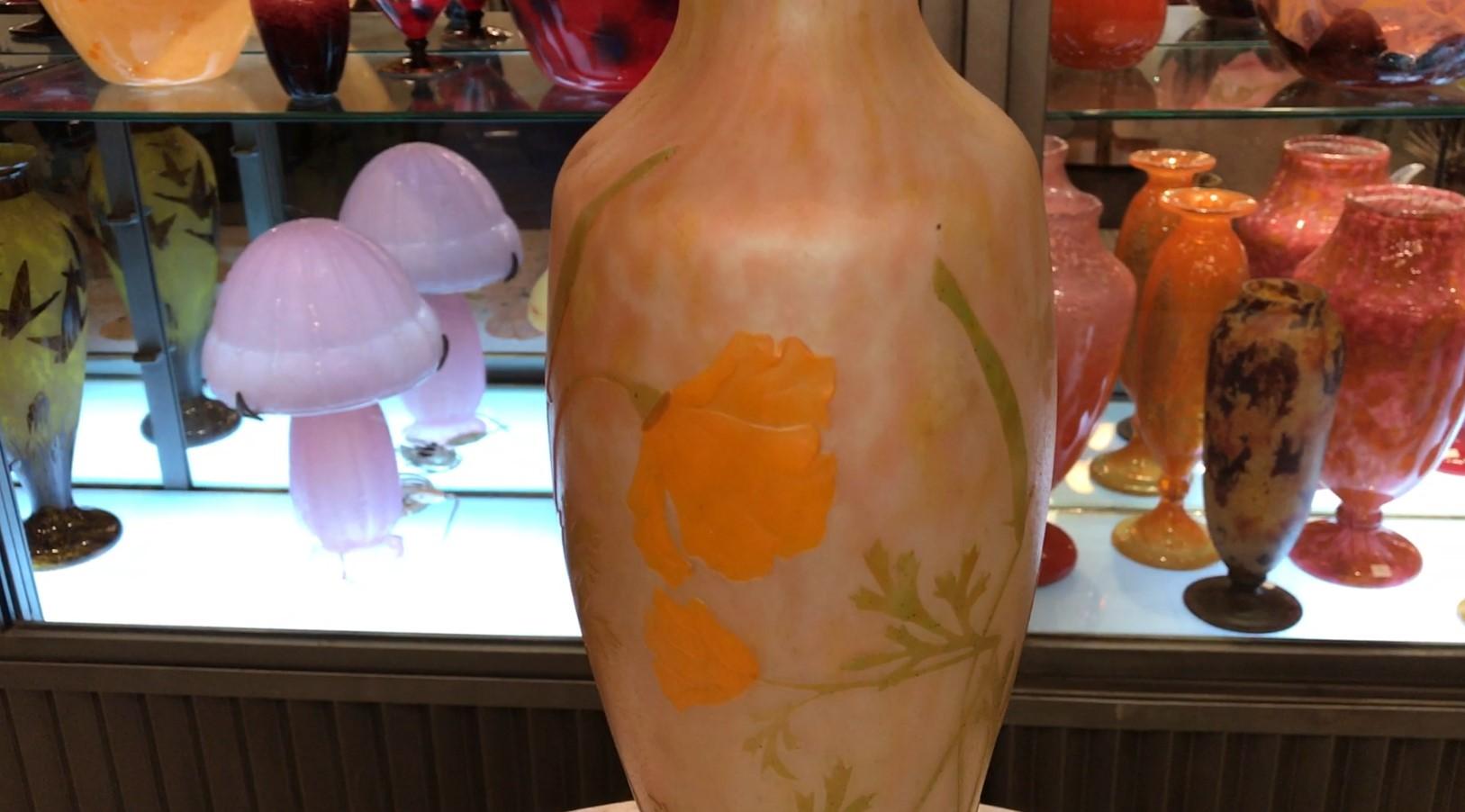 Vase, signé Daum Nancy, France, style Jugendstil, Art Nouveau, Liberty, 1904 en vente 8