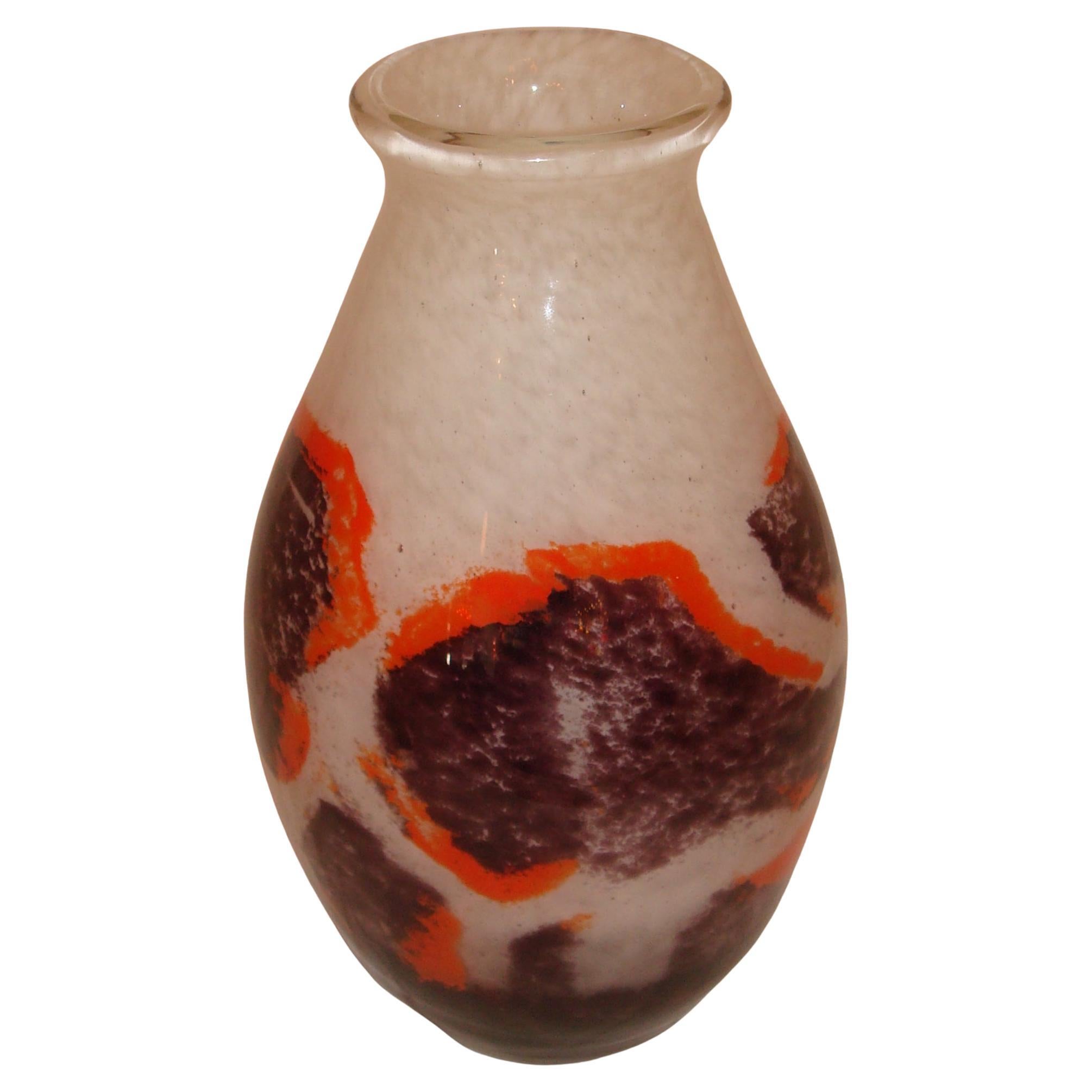 Vase Signe : Degué, fabriqué en France, 1930