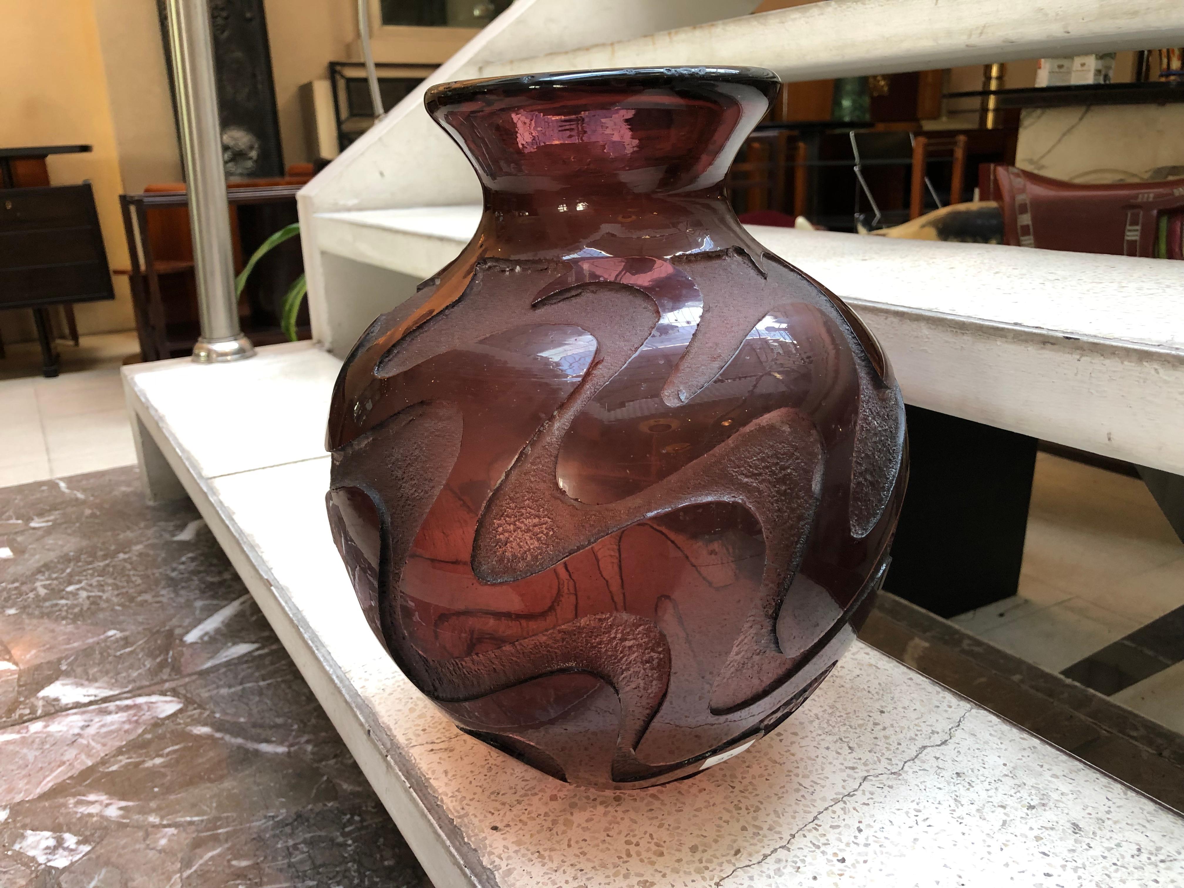 Vase Sign: Degué, Made in France, 1926, Art Deco In Good Condition For Sale In Ciudad Autónoma Buenos Aires, C