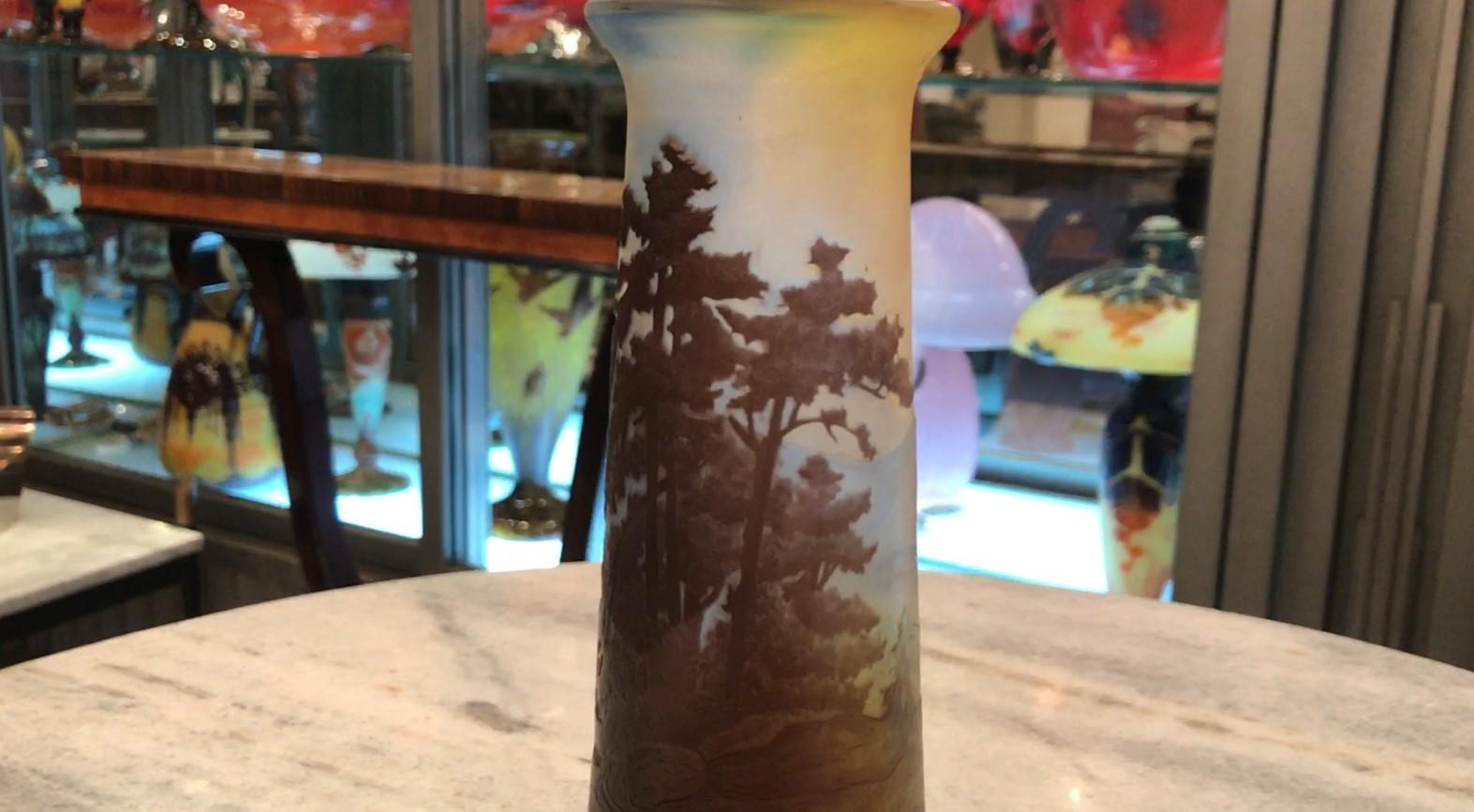 Vase, Signe : Gallé, Style : Jugendstil, Art Nouveau, Liberty, 1905 en vente 1