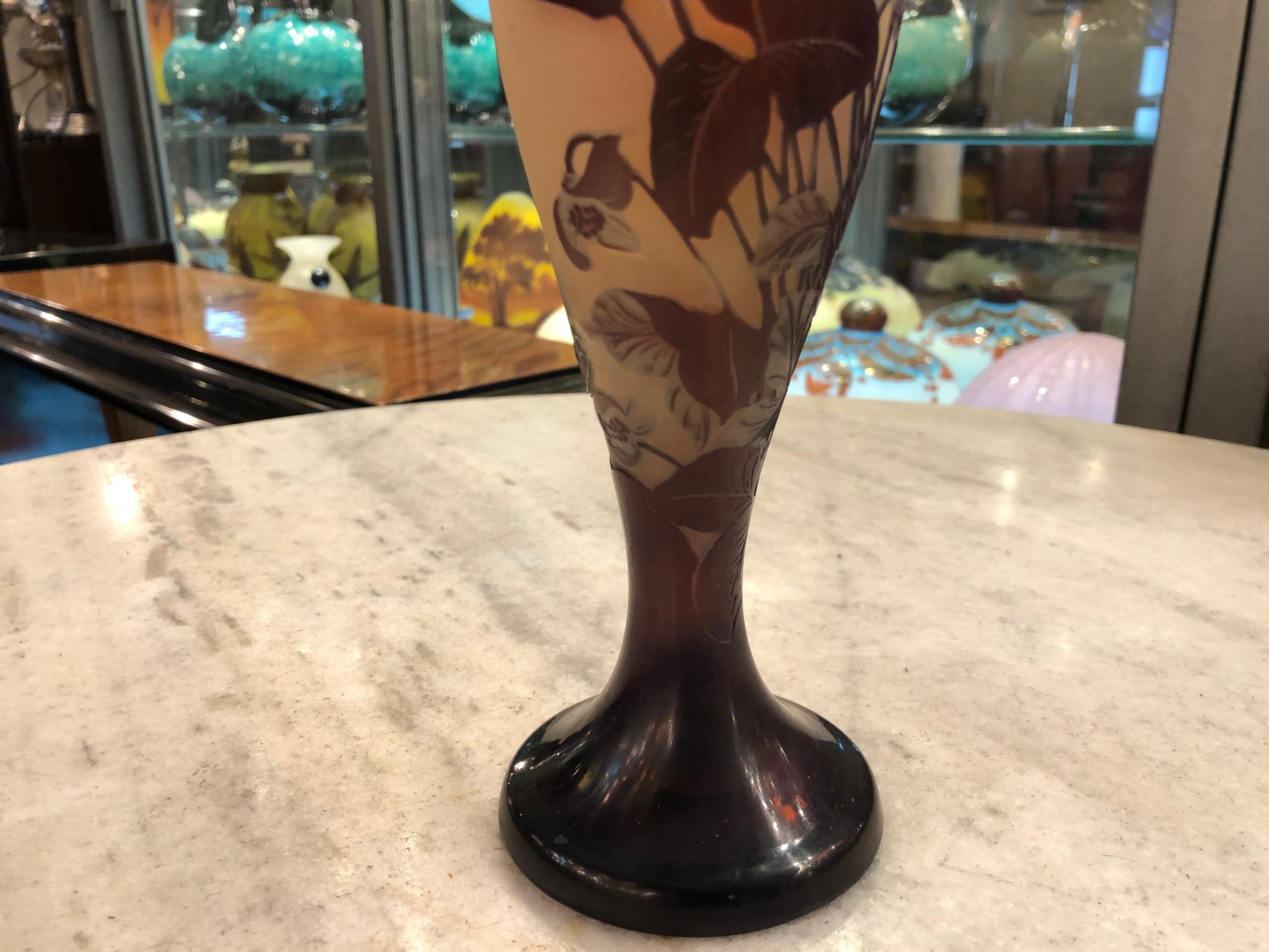 Vase, signature : Galle, Style : Jugendstil, Art Nouveau, Liberty, 1905 en vente 6