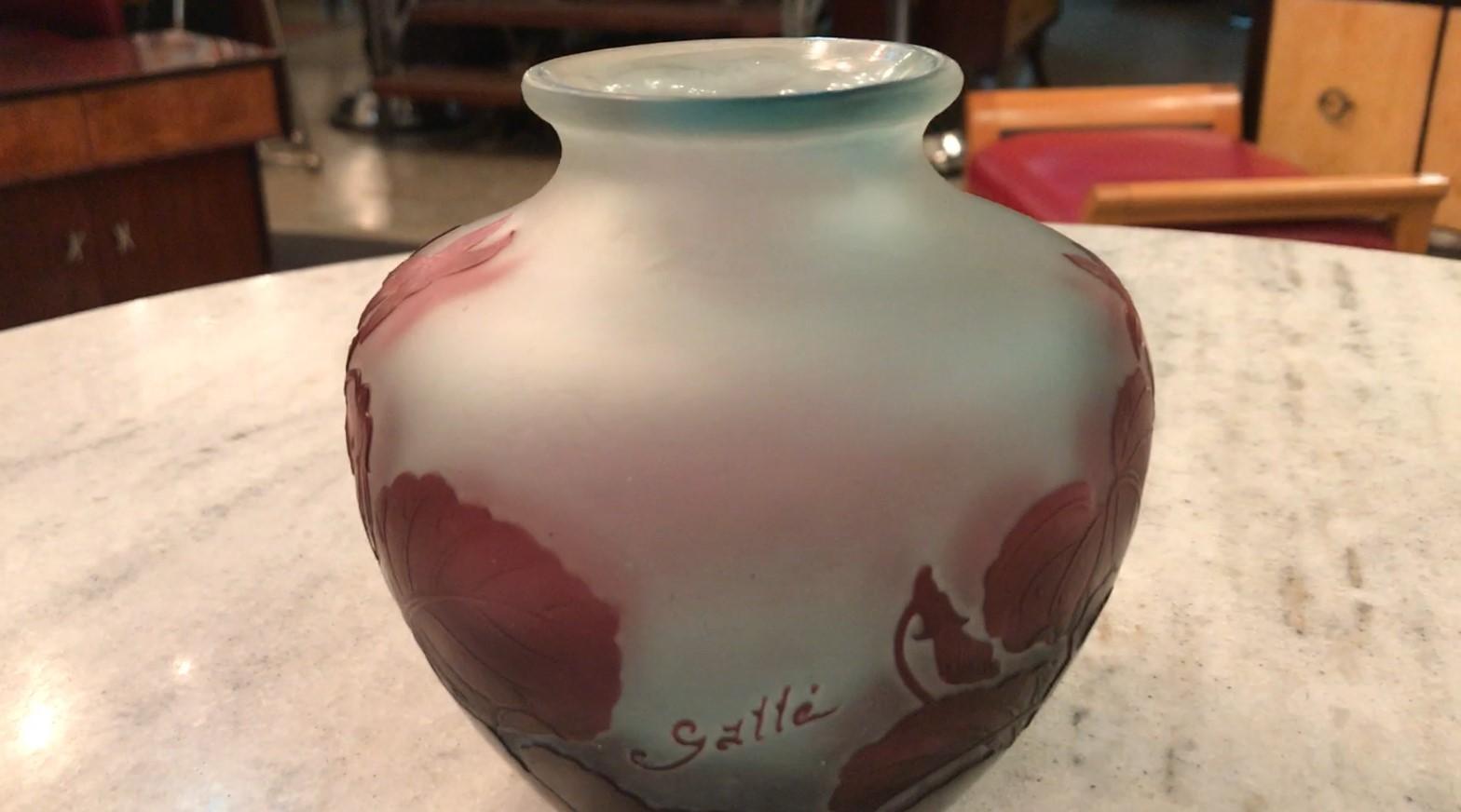 Vase, Signe : Gallé, Style : Jugendstil, Art Nouveau, Liberty, 1905 en vente 7