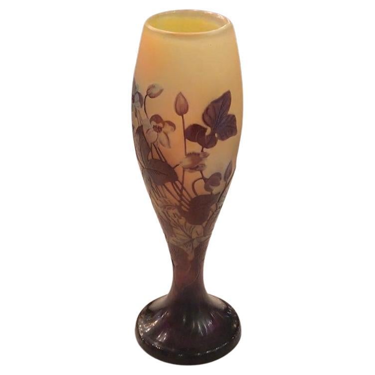 Vase, signature : Galle, Style : Jugendstil, Art Nouveau, Liberty, 1905 en vente