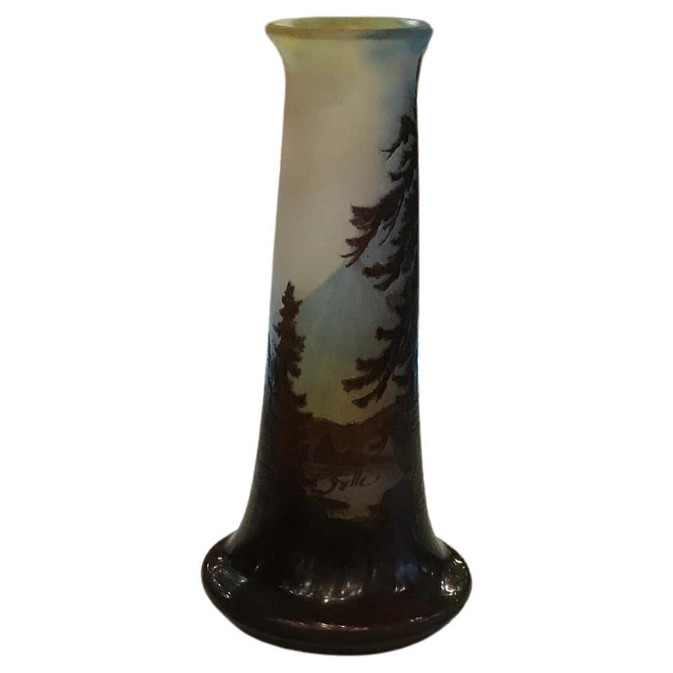Vase en verre style Galle « Tulipe » Réplique Design Rétro Décoration - France Vase en verre style Galle « Tulipe » Réplique Design Rétro Décoration - France