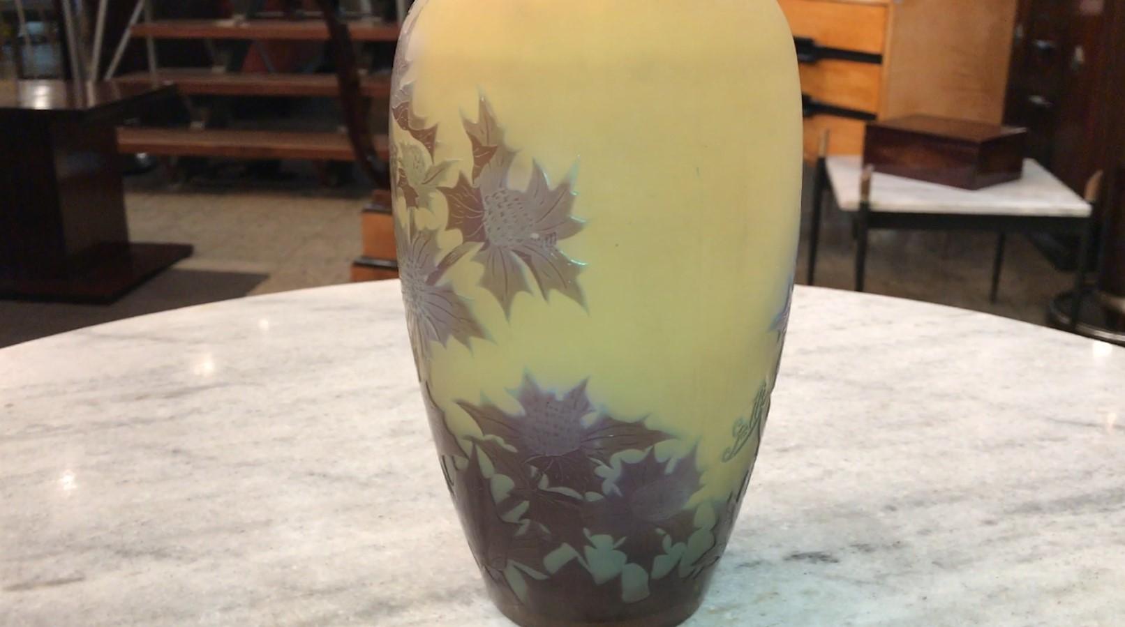 Jarrón, Signo: Galle, Estilo: Jugendstil, Art Nouveau, Libertad,  Francés en venta 7