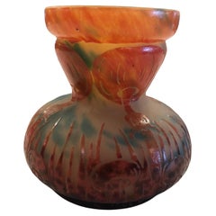 Vase, Sign: Le Verre Francais (mushroom decoration), Style: Art Nouveau, Liberty