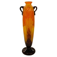 Vase, Sign: Le Verre Francais ( Primerolles Decoration),  Art Nouveau, Liberty