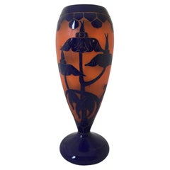 Vase, Sign: Le Verre Francais, Style: Art Nouveau, Liberty,  Design: Solanées