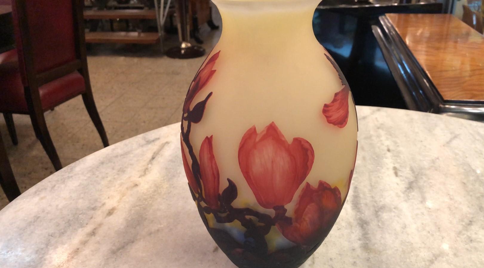 Vase, Enseigne : I. Muller Frères Luneville,  Style : Jugendstil, Art nouveau, Liberty en vente 8