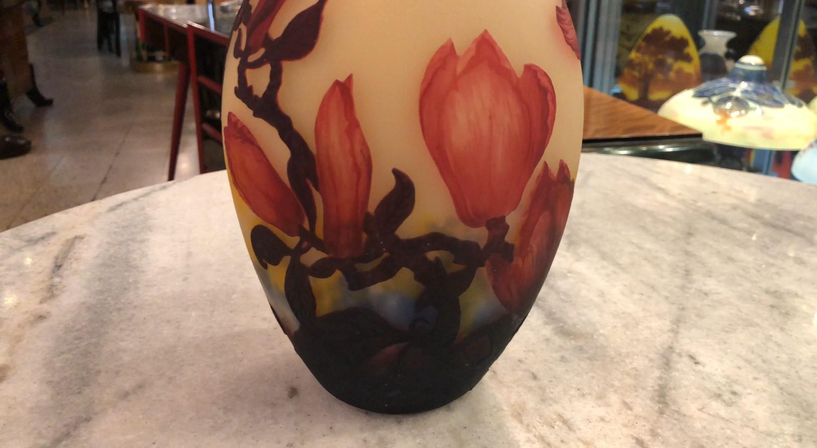 Vase, Enseigne : I. Muller Frères Luneville,  Style : Jugendstil, Art nouveau, Liberty en vente 10