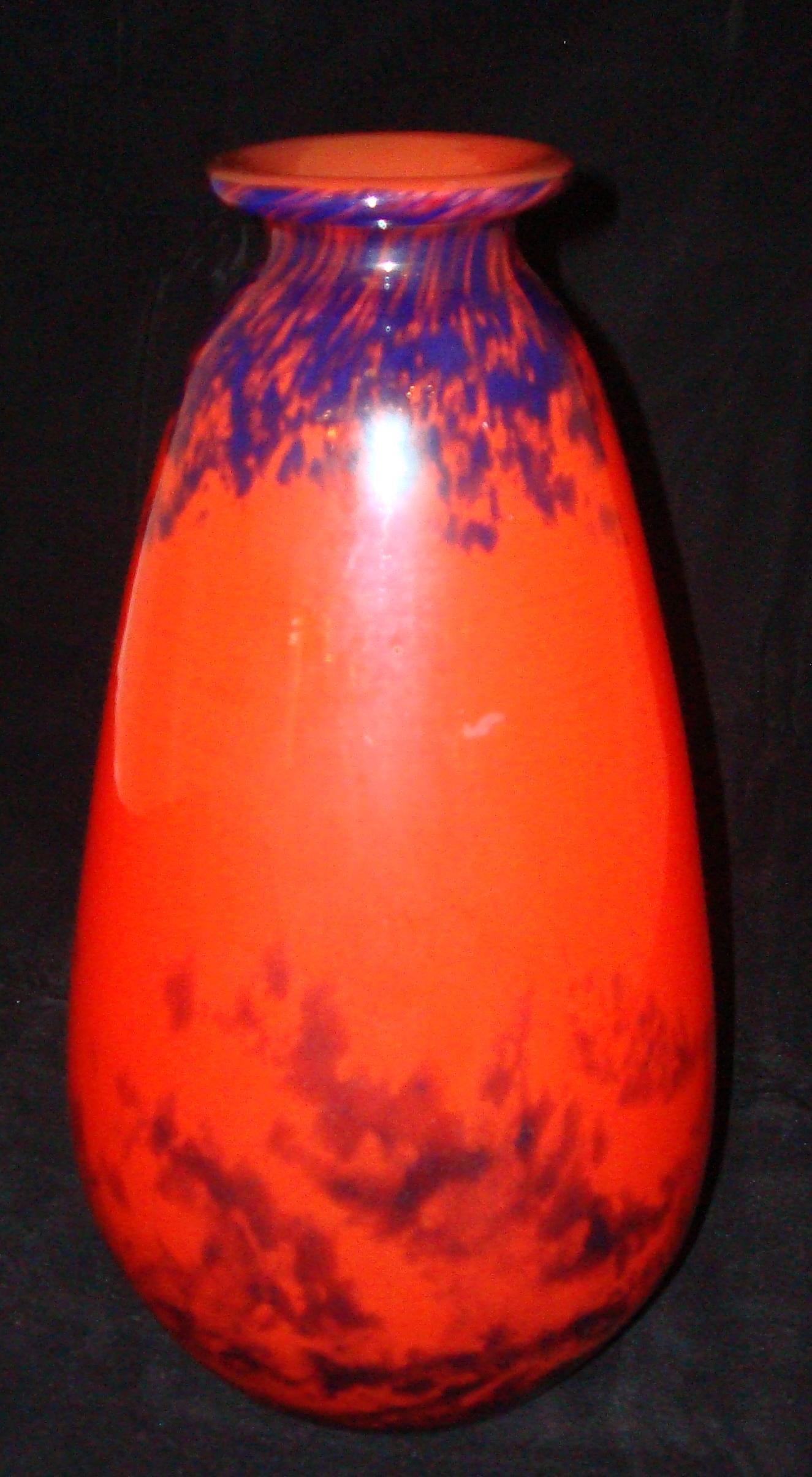 Signature du vase : Muller Fres Luneville, Jugendstil, Art nouveau, liberté en vente 3