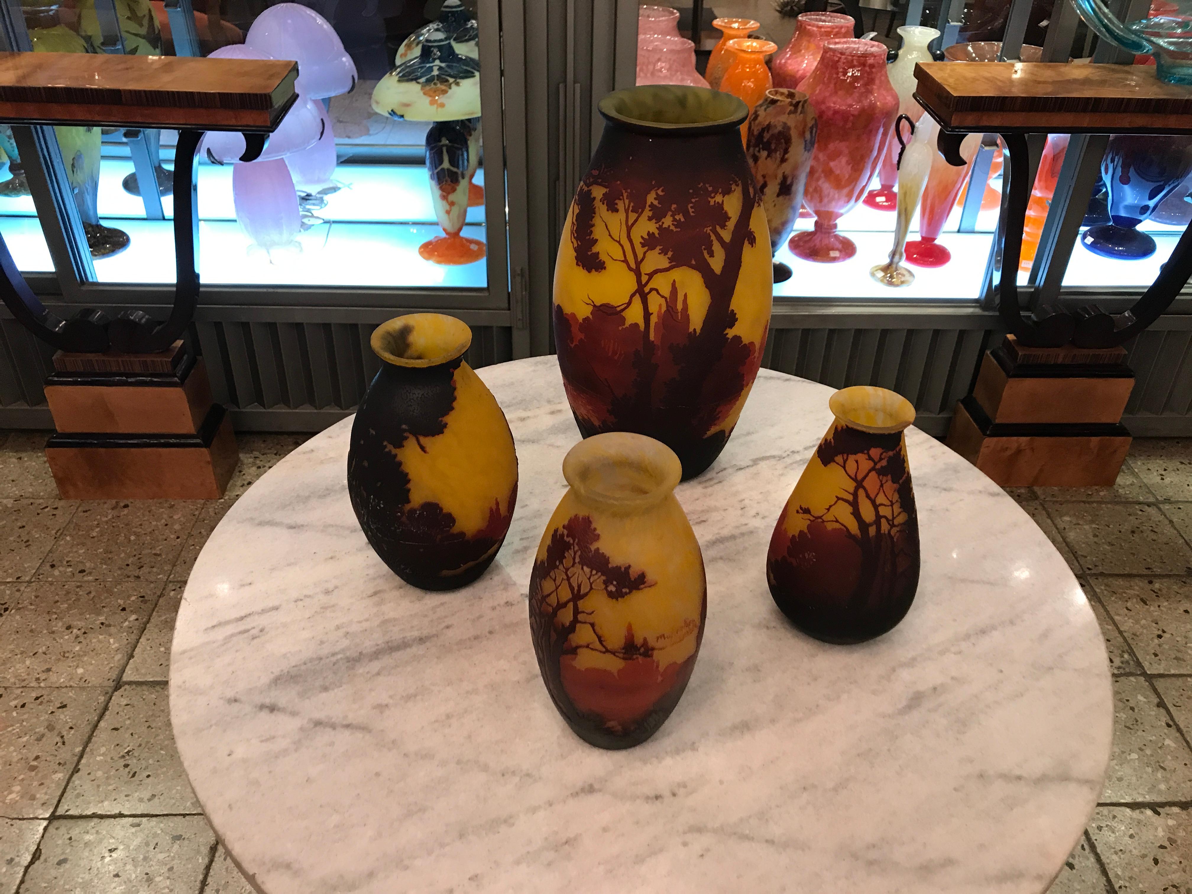 Vase, signé Muller Fres Luneville  Style : Jugendstil, Art nouveau, Liberty en vente 5