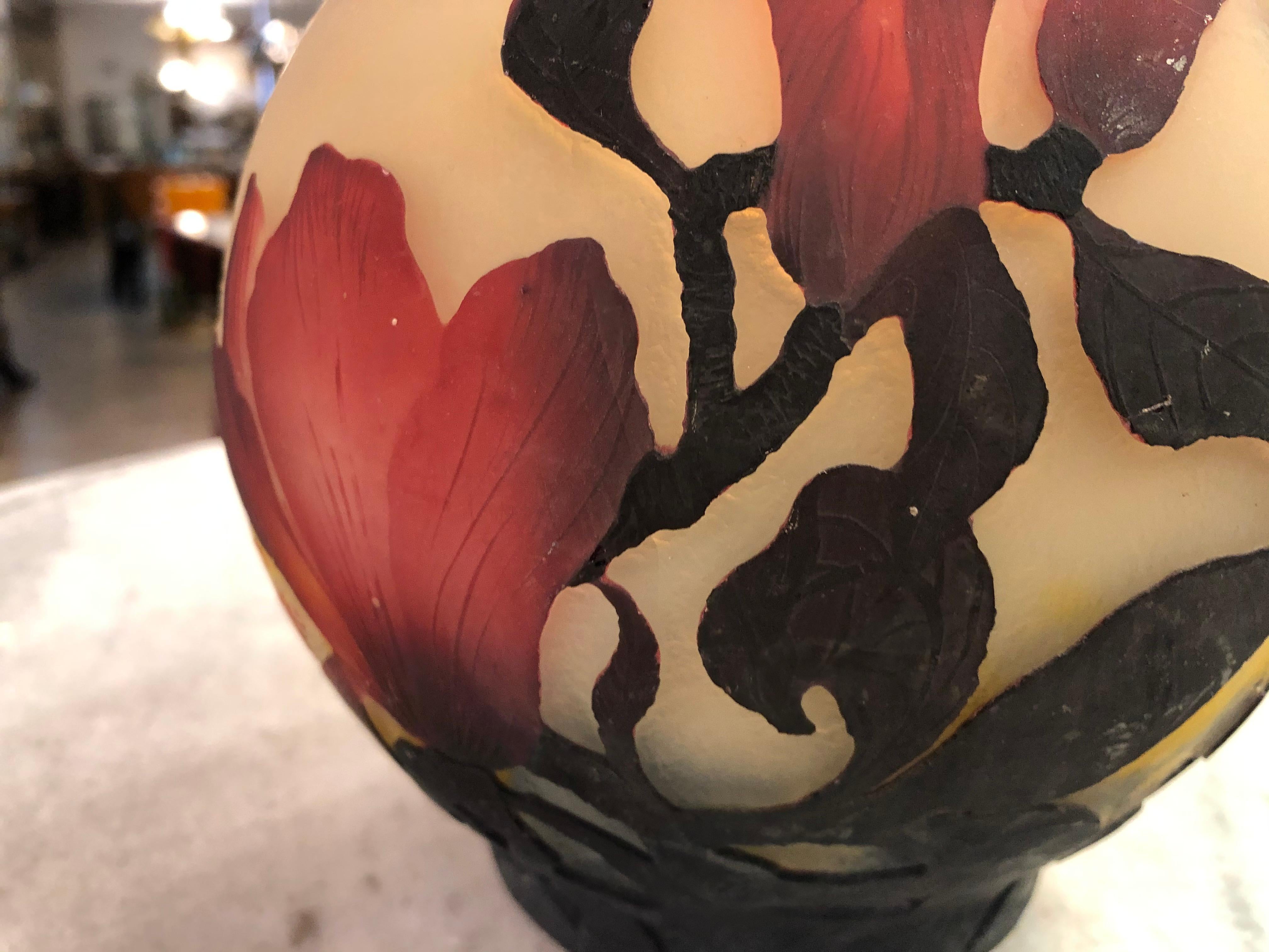 Vase, Sign: Muller Fres Luneville,  Style: Jugendstil, Art Nouveau, Liberty For Sale 4